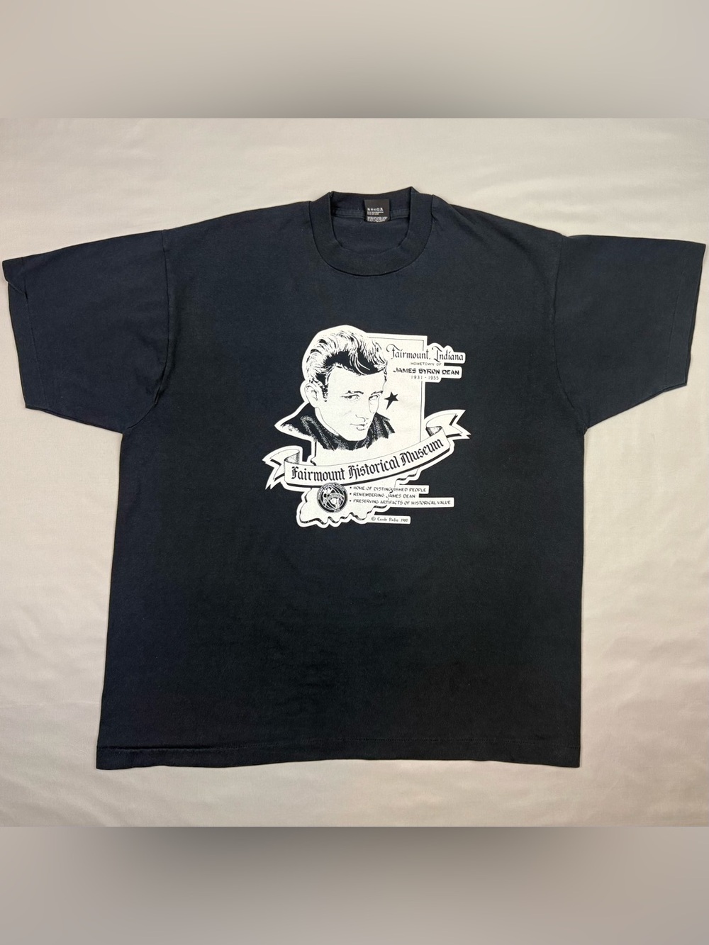 Vtg 90s James Dean Mens T-Shirt 2XL Single Stitch Made in USA Black A5